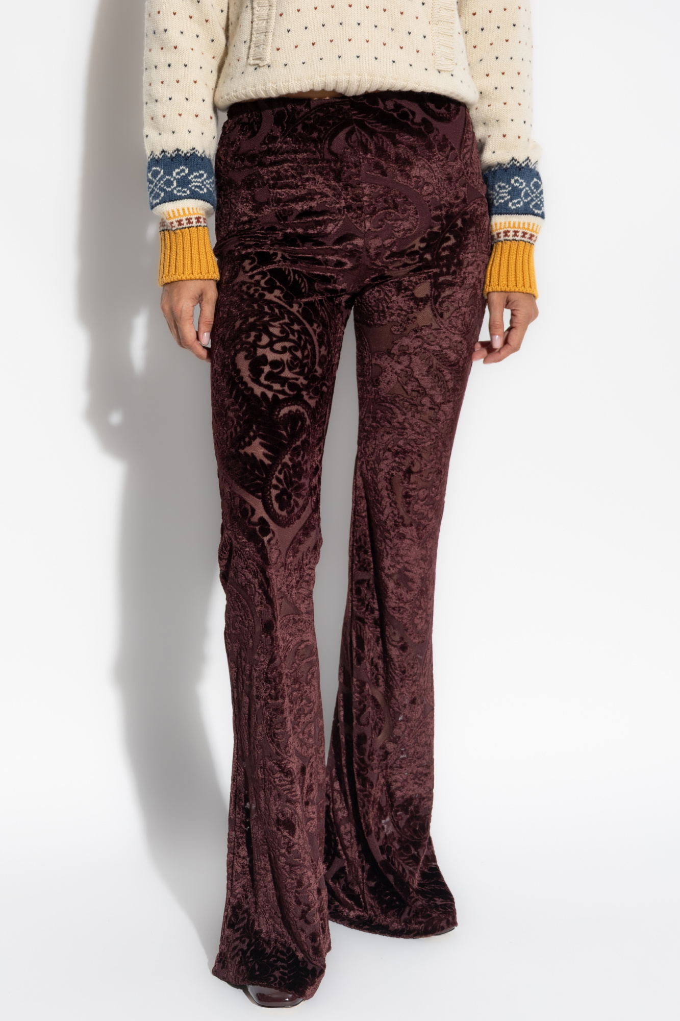 Etro Trousers with a velvet pattern | Women's Clothing | Vitkac